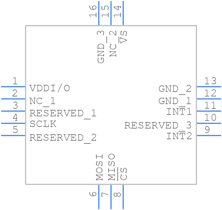 ADXL362BCCZ-MI-RL7 - Analog Devices - PCB symbol