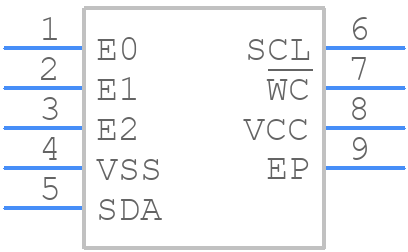 M24C64-DRMF3TG/K - STMicroelectronics - PCB symbol