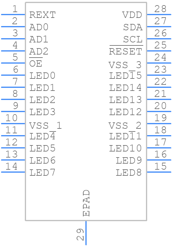 PCA9955BTWJ - NXP - PCB symbol