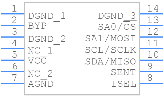 A1335LLETR-T - Allegro Microsystems - PCB symbol
