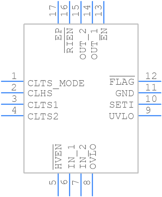 MAX17523ATE+ - Analog Devices - PCB symbol