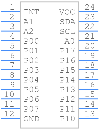 PCF8575DB - Texas Instruments - PCB symbol