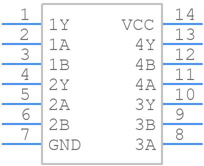 SN74LVC02ADRG4 - Texas Instruments - PCB symbol