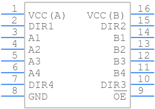 74AVC4TD245PW,118 - Nexperia - PCB symbol