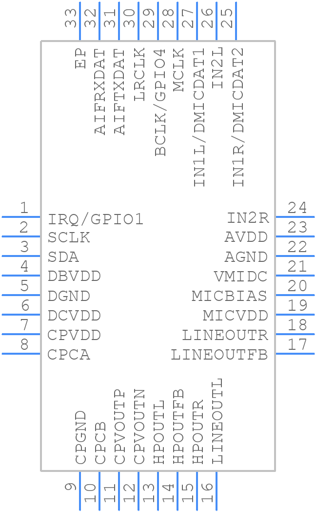 WM8918CGEFL/V - Cirrus Logic - PCB symbol