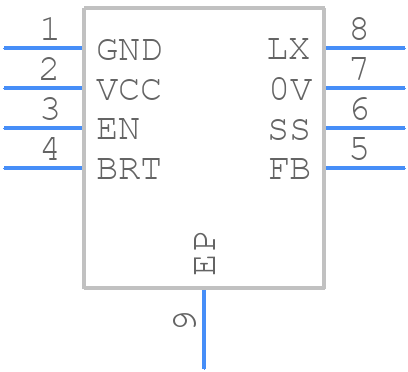MAX1554ETA+T - Analog Devices - PCB symbol