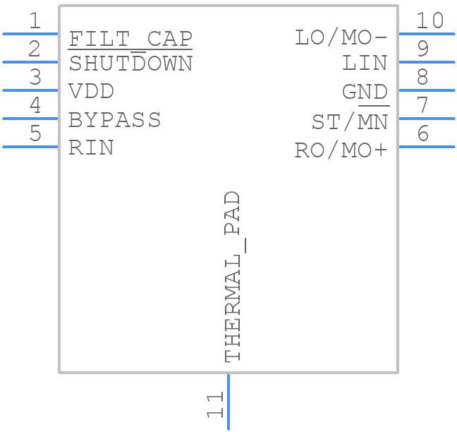 TPA0233DGQ - Texas Instruments - PCB symbol