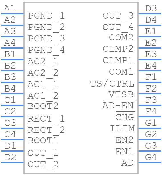 BQ51013YFFR - Texas Instruments - PCB symbol