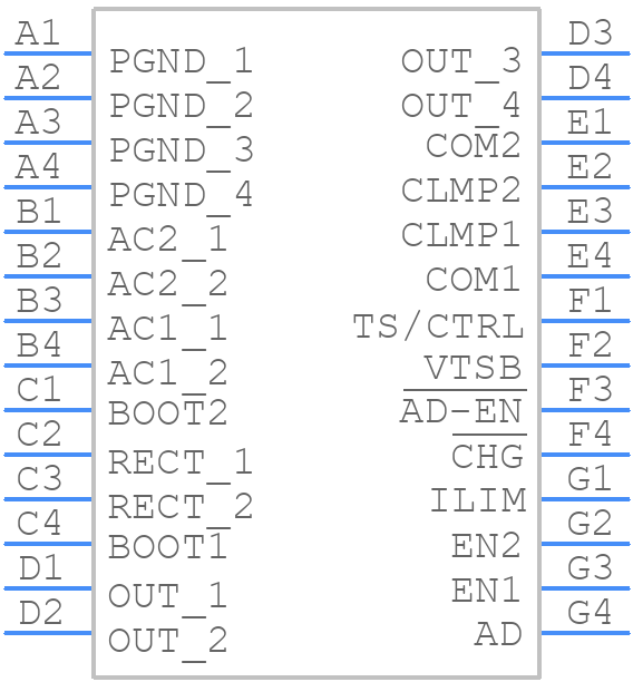 BQ51011YFFT - Texas Instruments - PCB symbol