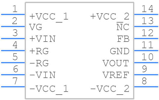 VCA822IDG4 - Texas Instruments - PCB symbol