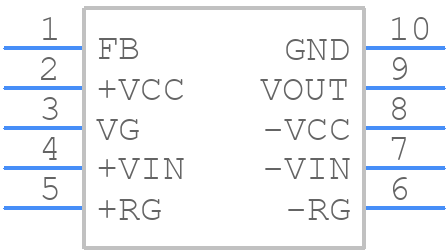VCA822IDGSRG4 - Texas Instruments - PCB symbol