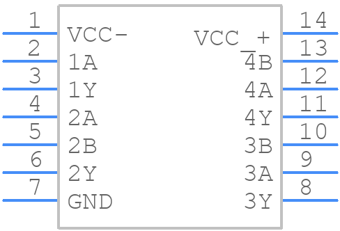 SN55188J - Texas Instruments - PCB symbol