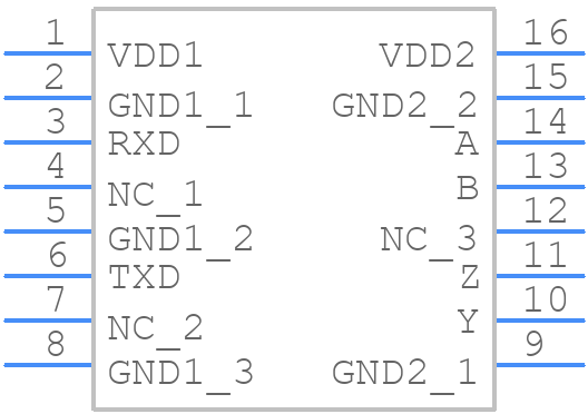 ADM2490EBRWZ - Analog Devices - PCB symbol
