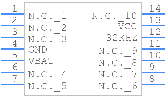 DS32KHZN/DIP# - Analog Devices - PCB symbol
