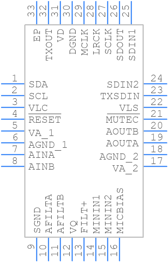 CS4265-DNZR - Cirrus Logic - PCB symbol
