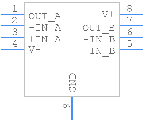OPA2333PIDSGR - Texas Instruments - PCB symbol