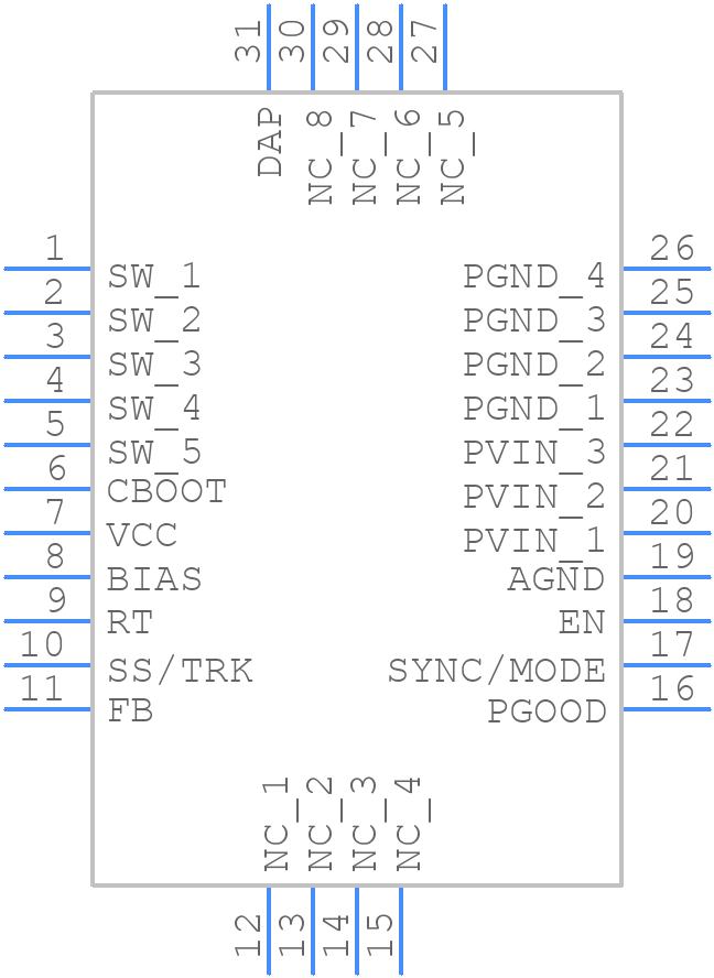 LM73606QRNPTQ1 - Texas Instruments - PCB symbol
