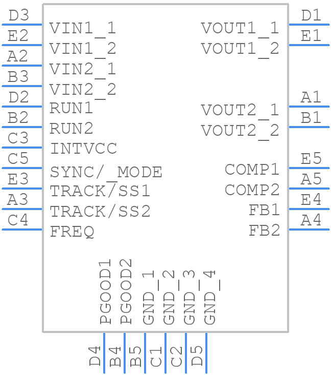 LTM4622AIY#PBF - Analog Devices - PCB symbol