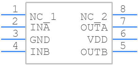 MAX4427CSA+T - Analog Devices - PCB symbol