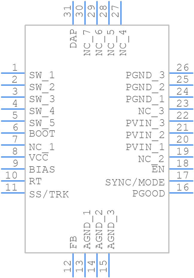 LM76003RNPR - Texas Instruments - PCB symbol