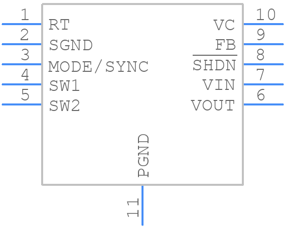 LTC3536EDD#TRPBF - Analog Devices - PCB symbol