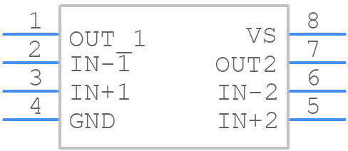 INA2180A2IDGKR - Texas Instruments - PCB symbol