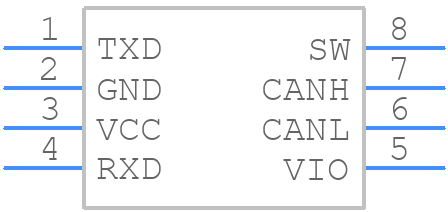 TCAN4420DR - Texas Instruments - PCB symbol