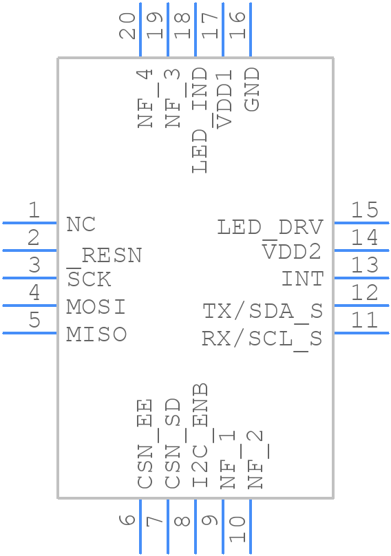 AS7261-BLGT - ams OSRAM - PCB symbol