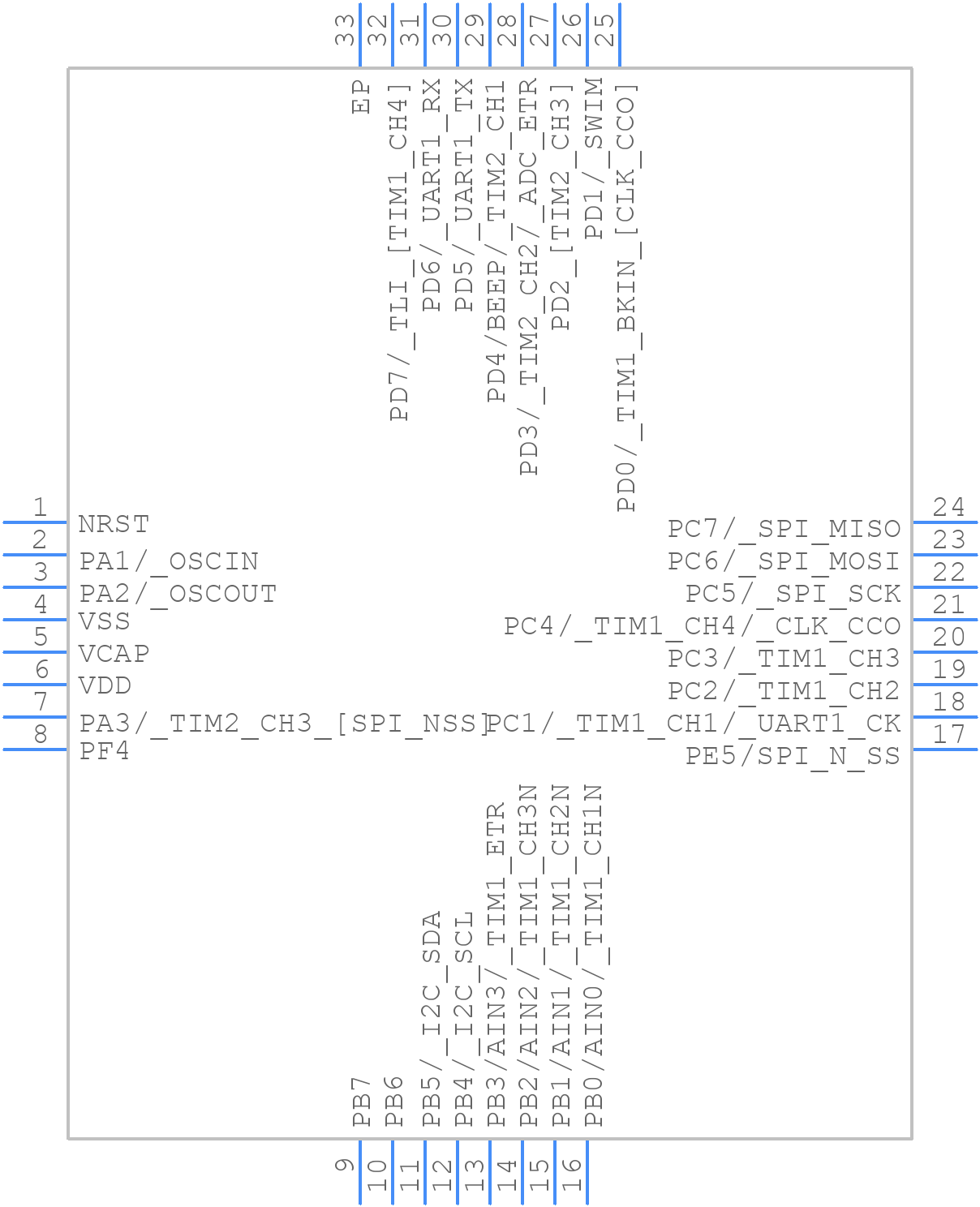 STM8S103K3U6TR - STMicroelectronics - PCB symbol