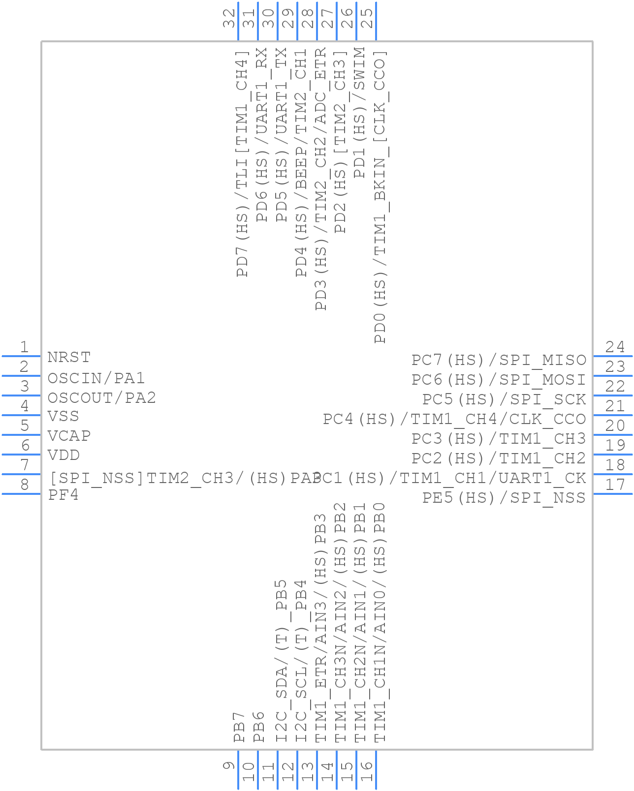 STM8S103K3T3CTR - STMicroelectronics - PCB symbol