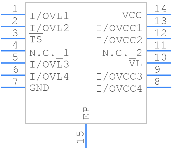 MAX14611ETD+T - Analog Devices - PCB symbol