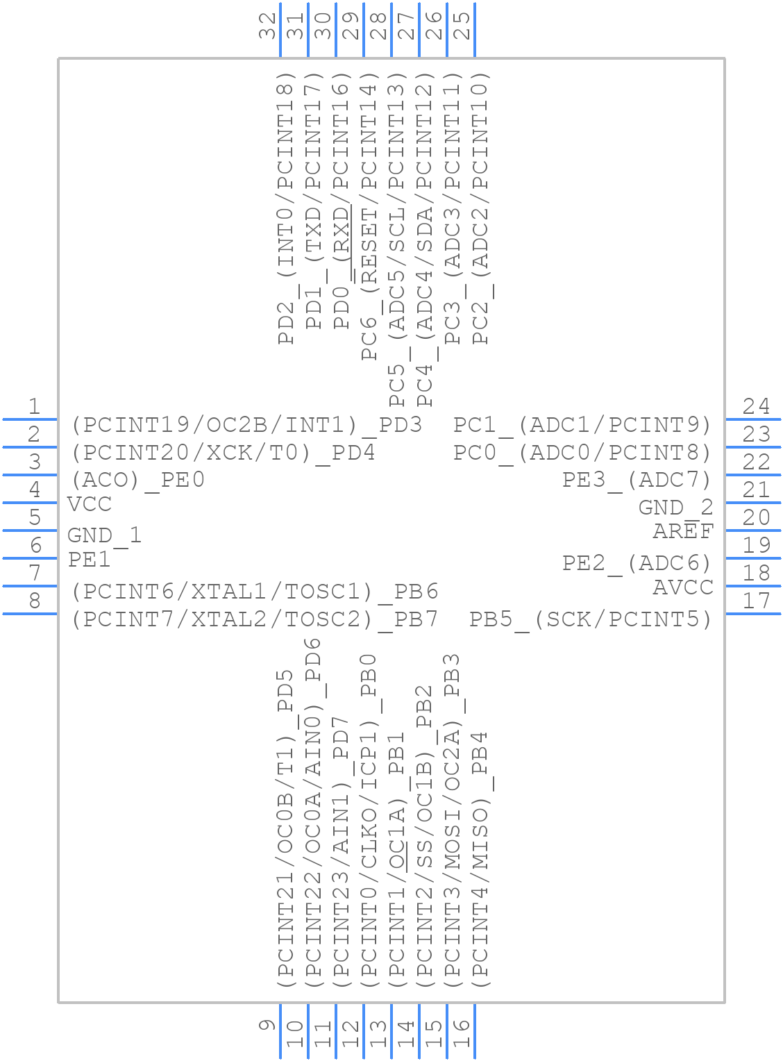 ATMEGA88PB-AN - Microchip - PCB symbol