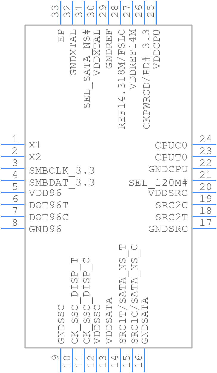 9LRS4103BKLF - Renesas Electronics - PCB symbol