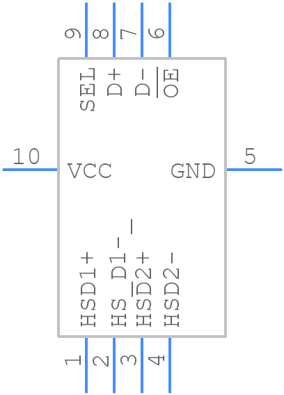 FSUSB43L10X - onsemi - PCB symbol