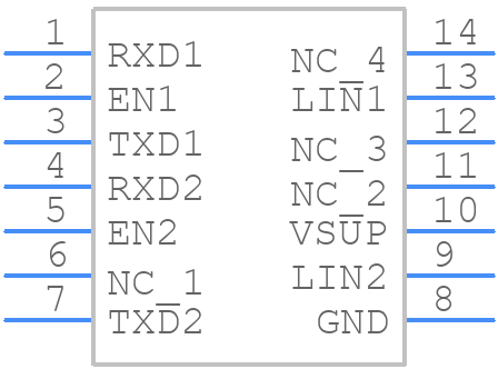 TLIN1022DRQ1 - Texas Instruments - PCB symbol