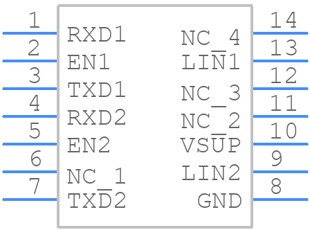 TLIN2022DRQ1 - Texas Instruments - PCB symbol