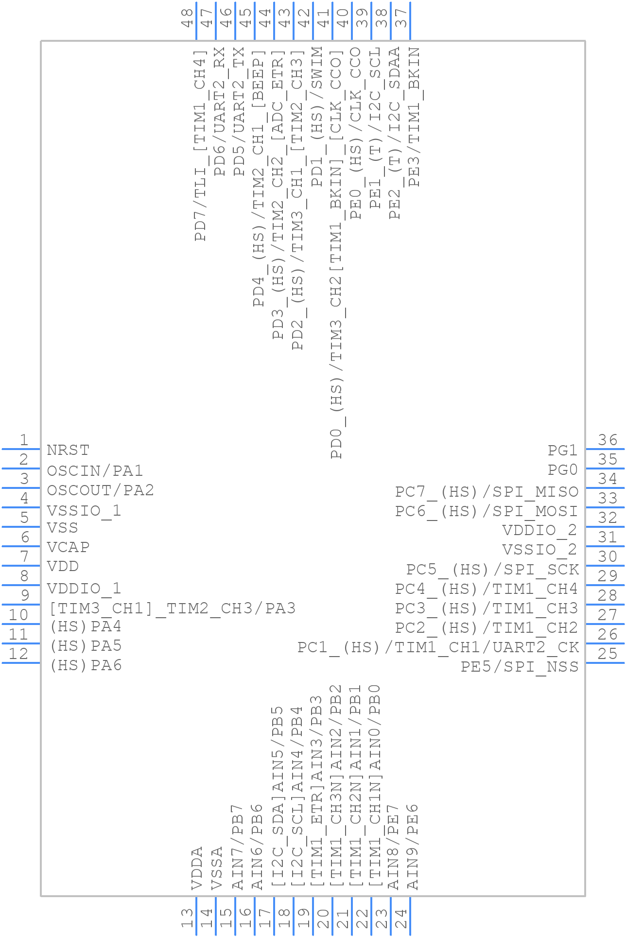 STM8S105C6T3TR - STMicroelectronics - PCB symbol