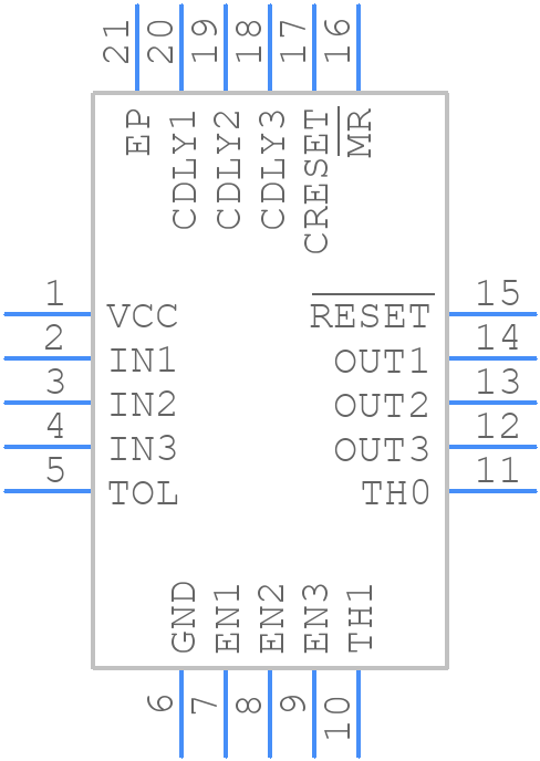 MAX16027TP+T - Analog Devices - PCB symbol