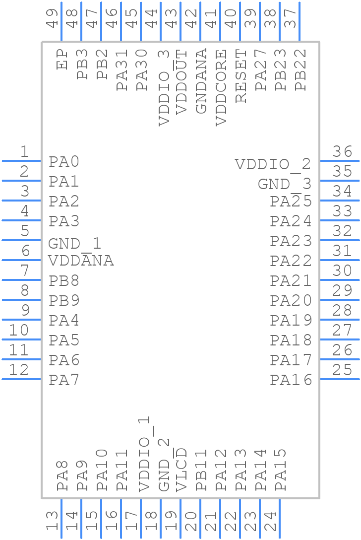 ATSAML22G17A-MUT - Microchip - PCB symbol
