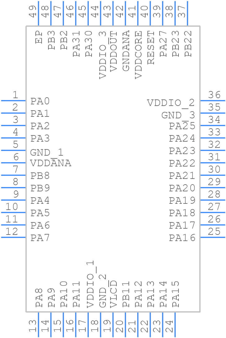 ATSAML22G18A-MUT - Microchip - PCB symbol