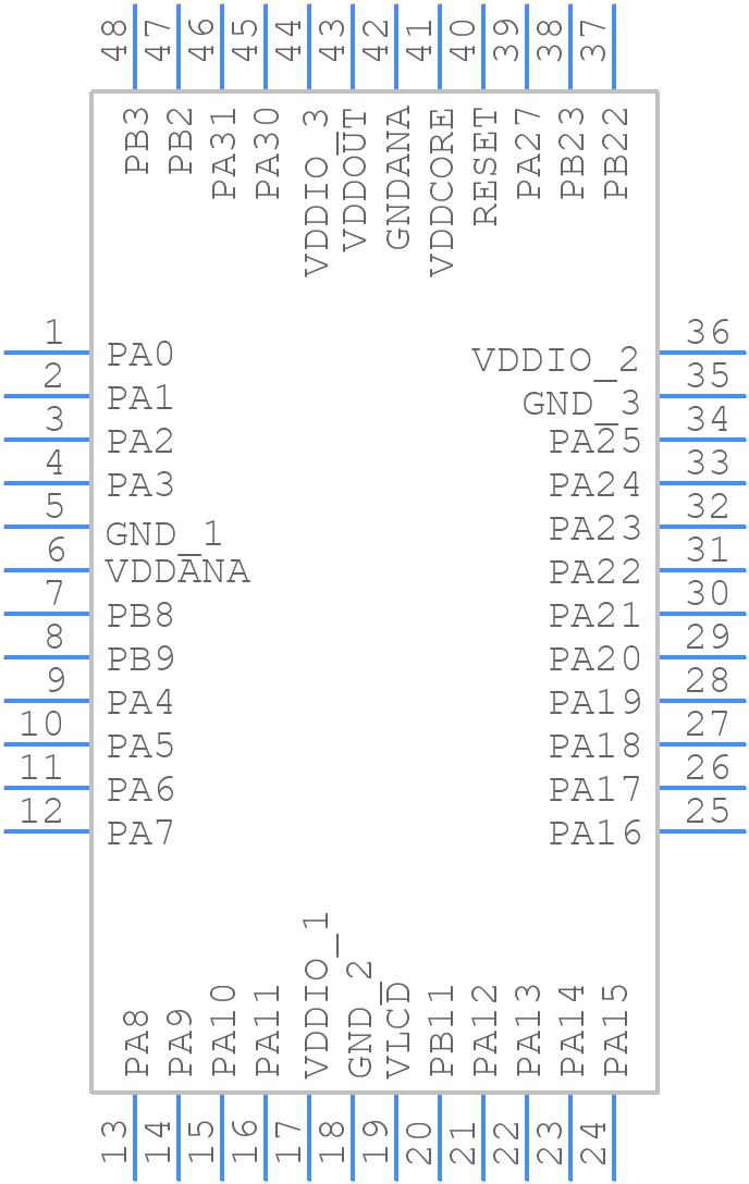 ATSAML22G18A-AUT - Microchip - PCB symbol