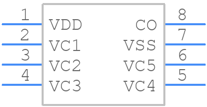 S-8215AAF-K8T2U - SII Semiconductor - PCB symbol