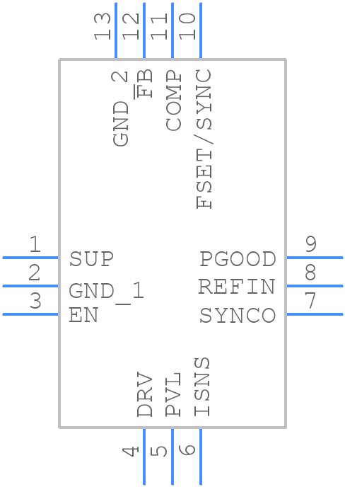 MAX17292ETCF+ - Analog Devices - PCB symbol