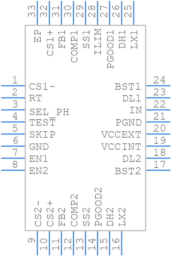 MAX17548ATJ+ - Analog Devices - PCB symbol