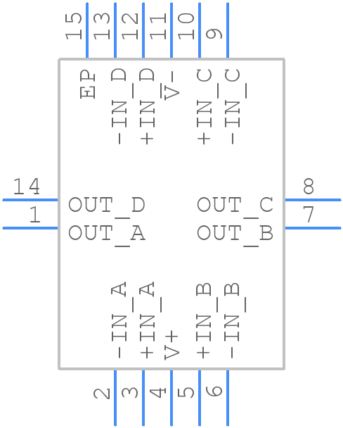 OPA4330AIRGYR - Texas Instruments - PCB symbol