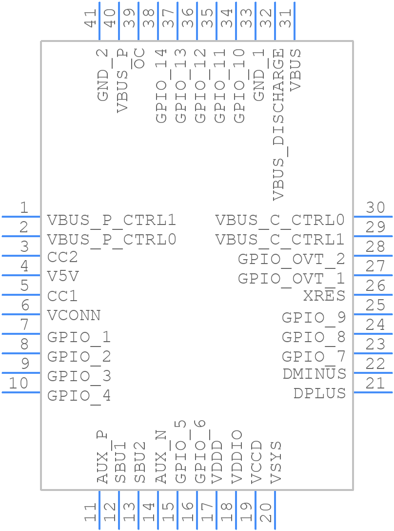 CYPD3120-40LQXI - Infineon - PCB symbol