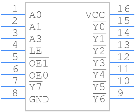 CD74HC137PWG4 - Texas Instruments - PCB symbol