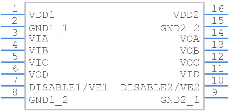 ADUM241E1BRWZ - Analog Devices - PCB symbol