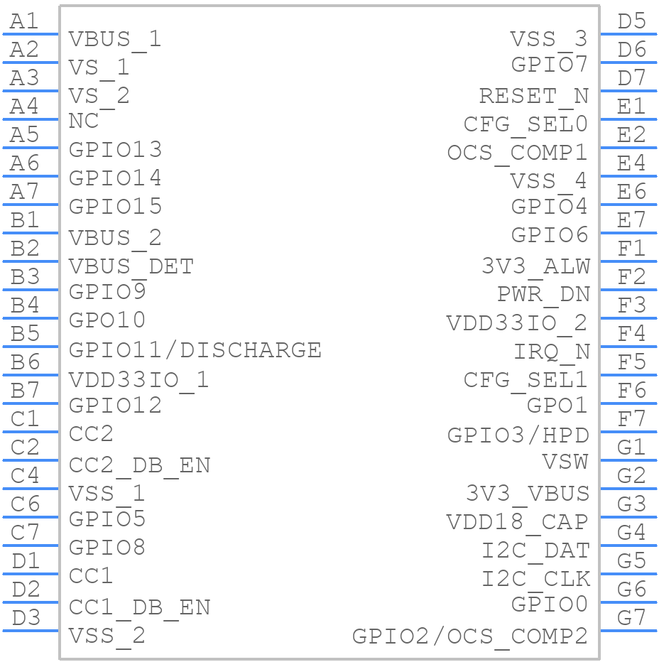 UPD360-A/6HX - Microchip - PCB symbol