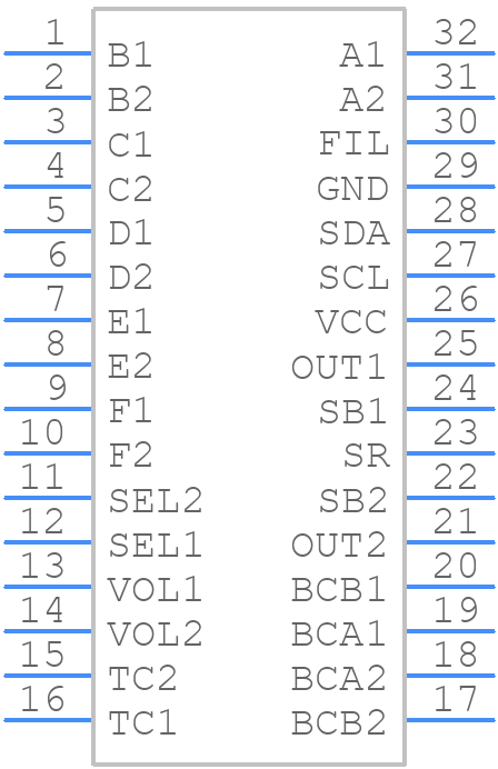 BD3491FS-E2 - ROHM Semiconductor - PCB symbol